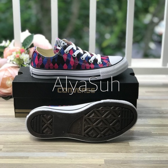 Converse Ctas OX Multi Print Blue/Pink W AUTHENTIC - Picture 4 of 7